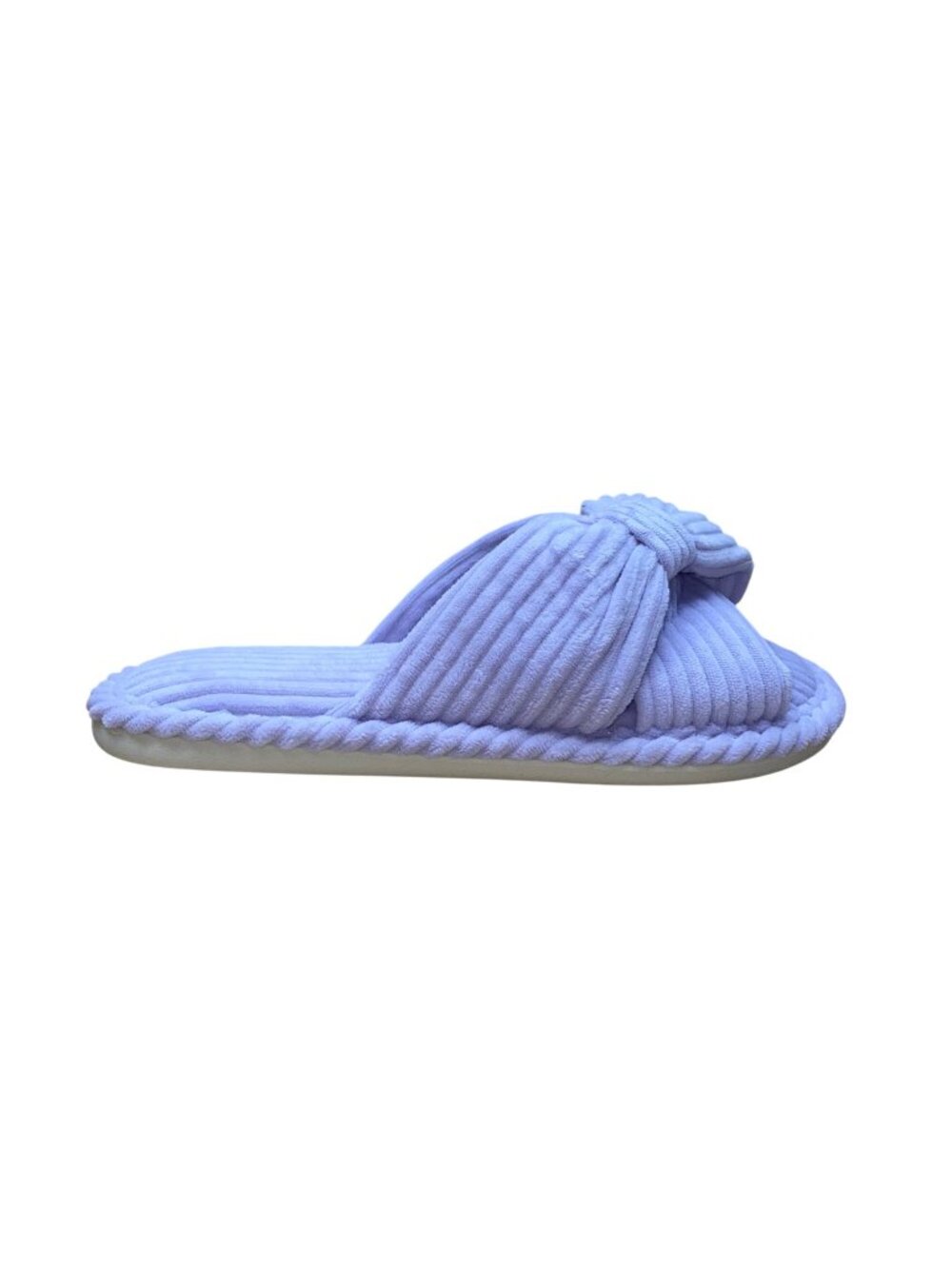 Chantomoo Women’s Purple Fabric Knot Design Indoor Slippers Size 7.5/8.5 US